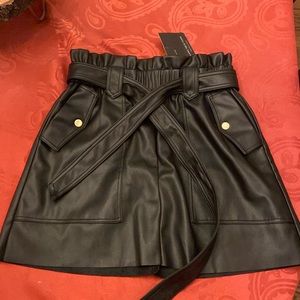MARC NEW YORK Faux leather Black Skirt